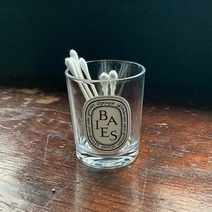 Empty Diptyque Baies mini candle jar